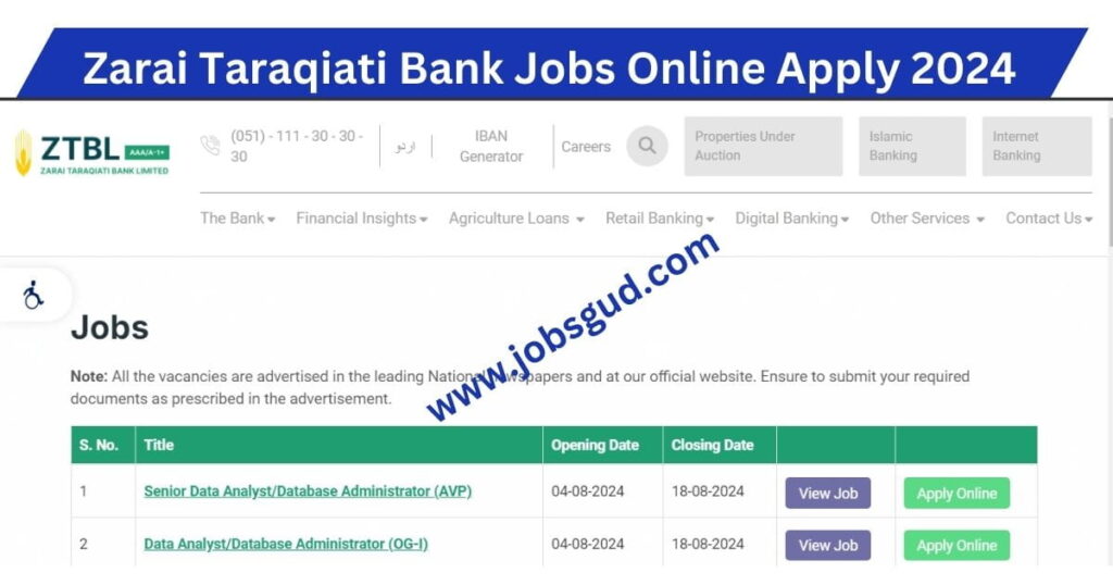 New Zarai Taraqiati Bank Jobs Online Apply 2024 1 Zarai Taraqiati Bank Jobs Online Apply 2024