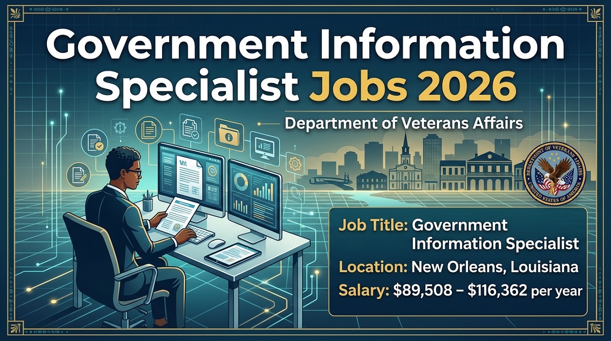 Government Information Specialist Jobs 2026 – Apply at Department of Veterans Affairs